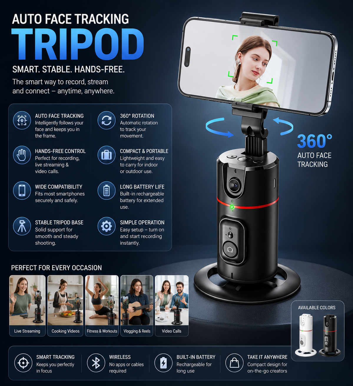 Auto Face Tracking Tripod