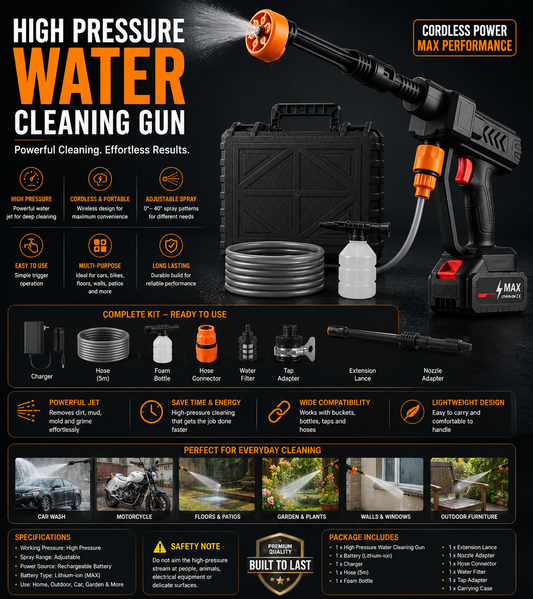 High Pressure Water CLEANING GUN